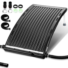 SWANEW Poolheizung Solar Solarheizung Pool 110 x 65 x 15 cm Sonnenkollektor Pool Anschluss Ø 38 mm Pool Heizungen Solar für Warmwasser Schwimmbad Gartendusche Pool