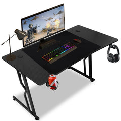 SWANEW Gaming Schreibtisch, 120/140cm Ergonomischer Computertisch