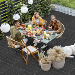 SWANEW PP Terrassenfliesen, Kunststoff-Pflastersteine, Kunststoffboden