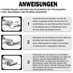 SWANEW 2 Stücke Sandbleche Offroad Traktionsmatte Kunstoff Anfahrhilfe Recovery Board Tracks mit Aufbewahrungstasche，10T Last für Geländewagen Wohnmobil PKW LKW
