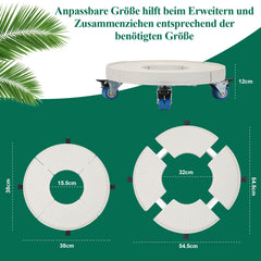 Pflanzenroller rund mit Handschuhen