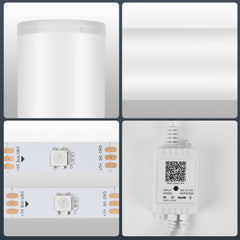 SWANEW LED RGB Stehlampe Dimmbar, LED Lichtsäule Höhe ca. 104cm, Standleuchte Smart Stehleuchte mit APP Steuerung [Energieklasse F]