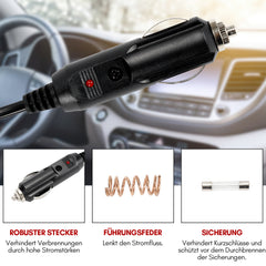 SWANEW Heizkissen Auto Sitzheizung 12V, beheizbare Sitzpolster und Lehne für PKWs, 2 Heizstufen