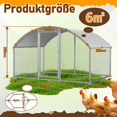 Hühnerstall Freilaufgehege 3x2x2m Hühnerhaus Dome Roof