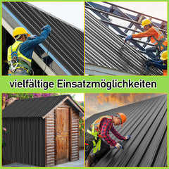 SWANEW Profilblech Trapezblech Dachplatten Wellblechplatten für Dach 129x46cm = 7m² Metall Dachblech Blech für Carport Gerätehaus