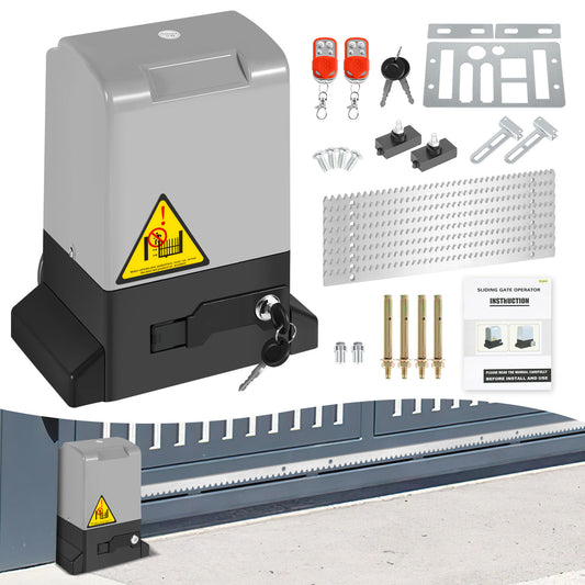 SWANEW Schiebetorantrieb Elektrischer Toröffner 370W/550W/750W Motor 800kg/1200kg/1600kg