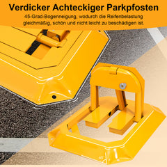 SWANEW Parkplatzsperre, Klappbar Parkpfosten, Absperrpfosten, Abschließbar, mit 3 Schlüssel