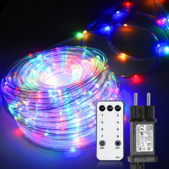 SWANEW 10 Meter LED Lichterschlauch Außen, Wasserfest LED Schlauch, mit Fernbedienung & Timer, Dimmbar & Memory-Funktion, IP65 [Energieklasse F]