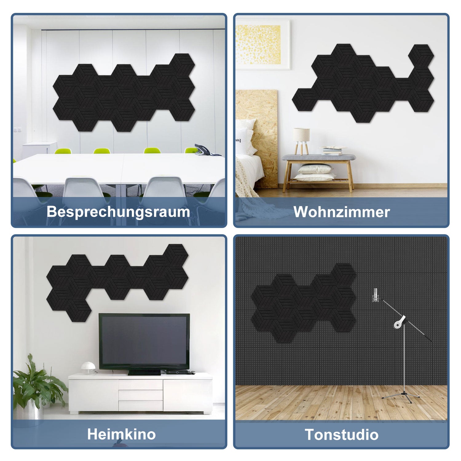 Akustikplatten selbstklebend Filz – Hochdichte Akustikpaneele 