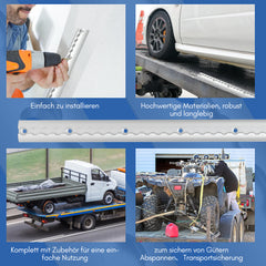SWANEW Airlineschiene, Aluminium halbrund Airline, Zurrschienen, für Wohnmobile und LKW