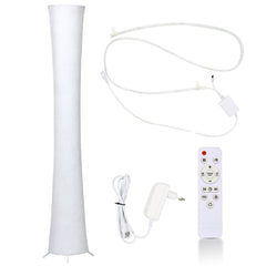 SWANEW LED-Stehlampe mit Fernbedienung und RGB-Farbwechsel, Wohnzimmer Dimmbar, 156cm Moderne weiß Stoffschirm [Energieklasse F]