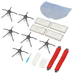 SWANEW Ersatzzubehör kompatibel für Roborock S7 S7Plus S7 MaxV S7 MaxV Ultra 2 Walzenbürsten,4 Filter,6 Seitenbürsten,4 Mop-Tücher,2 Bürste,1 Schraubenzieher