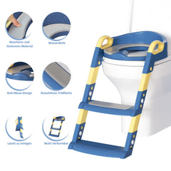 SWANEW Toilettentrainer Kinder, 3 in 1 Toilettensitz, mit Treppe Kissengriff WC Sitz
