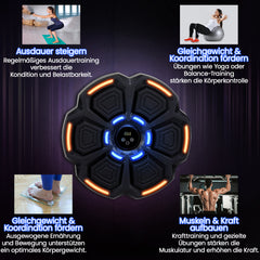 SWANEW Boxmaschine Elektronische Bluetooth Wandmontage mit Handschuhen LED Musik Boxing