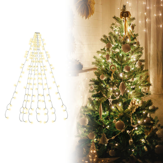 SWANEW LED lichterkette Weihnachtsbaum, Weihnachtsbaumkette, Weihnachtsbeleuchtung, mit Ring, Weihnachten Deko