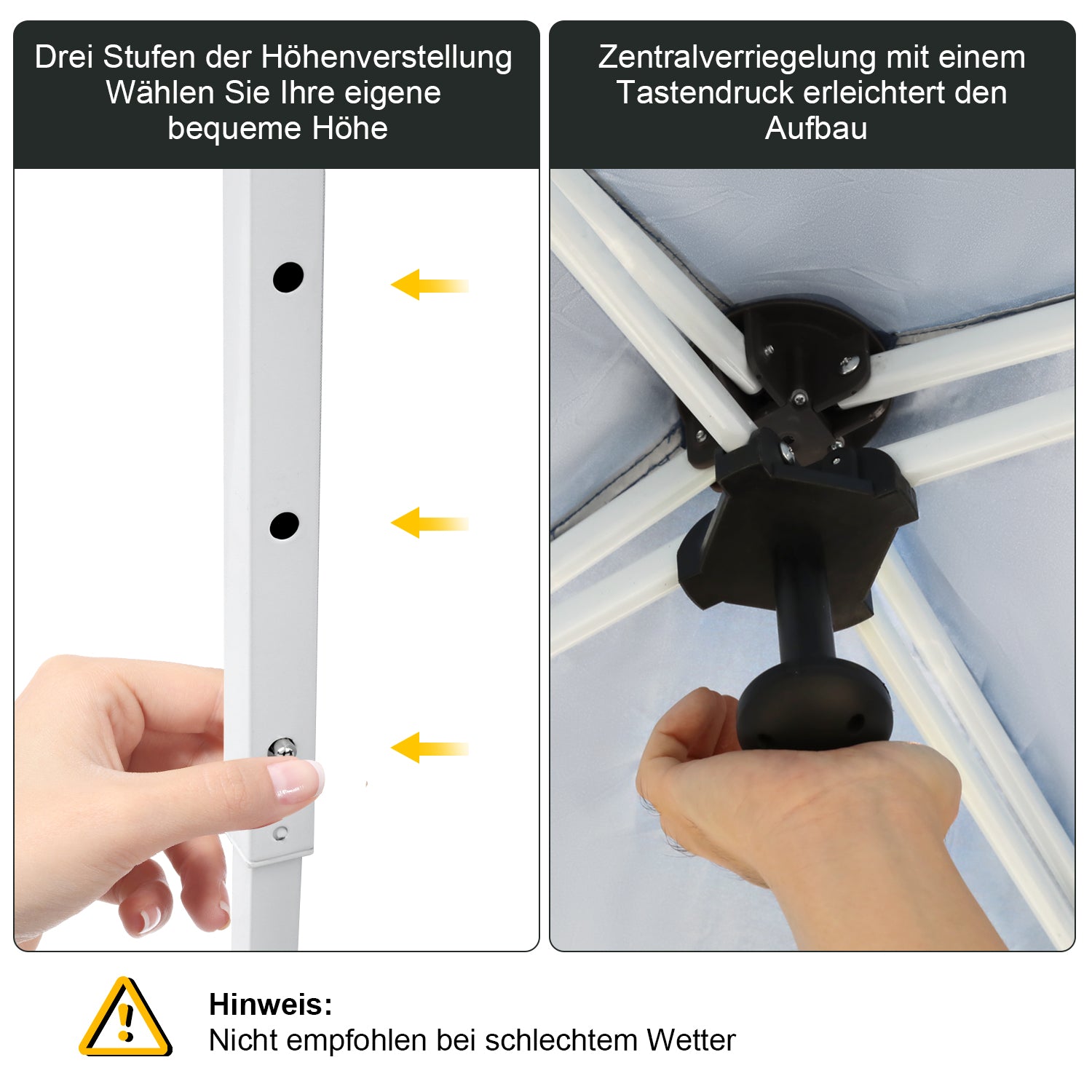 Faltpavillon 3×3 m wasserdicht