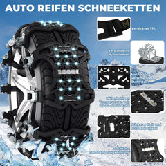 SWANEW 6/12tlg Schneeketten, Auto Anfahrhilfe, Reifenkette Anti-Rutsch