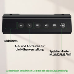 SWANEW Höhenverstellbarer Schreibtisch 70-115cm Tischgestell PC-Tisch DIY Elektrisch