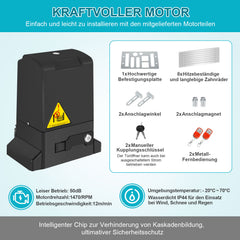 SWANEW Elektrisch Schiebetorantrieb, Toröffner Electric Torantrieb 370W 800KG Toranlage