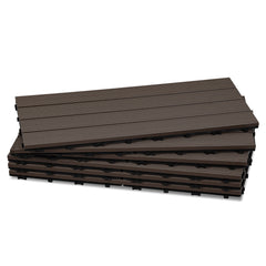 SWANEW WPC Terrassenfliesen, 30x60cm Balkonfliesen, Klickfliesen, Gartenfliesen, 1㎡-5㎡