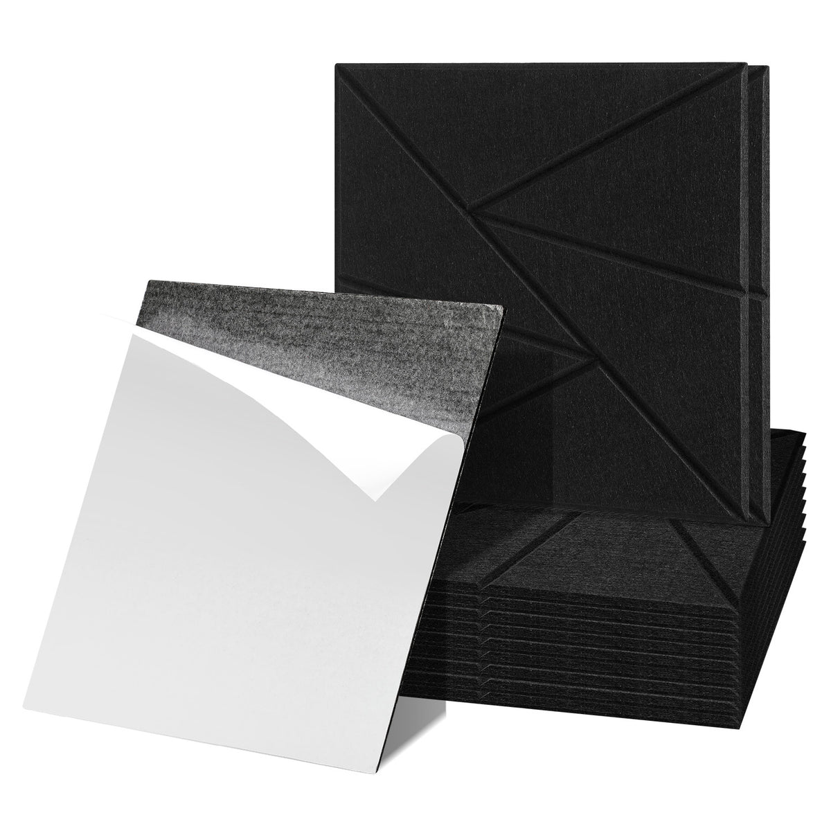 SWANEW Akustikpaneele selbstklebend 30×30×0,9 cm – Akustikplatten Schallabsorber Wand, Schalldämmplatten für Studio, Gaming-Room, Büro & Home-Office