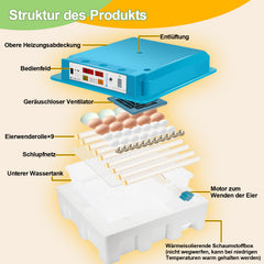 64 Eier Brutmaschine Vollautomatisch