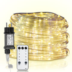 SWANEW 10 Meter LED Lichterschlauch Außen, Wasserfest LED Schlauch, mit Fernbedienung & Timer, Dimmbar & Memory-Funktion, IP65 [Energieklasse F]