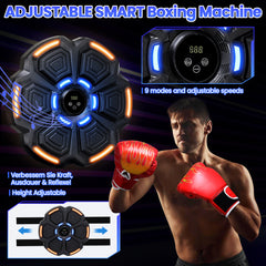 SWANEW Boxmaschine Elektronische Bluetooth Wandmontage mit Handschuhen LED Musik Boxing