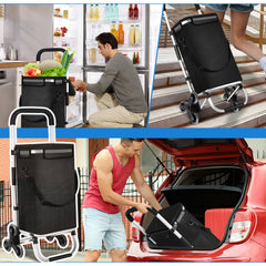 SWANEW Einkaufstrolley, klappbar, Einkaufswagen, Handwagen Kühlfach, 40L