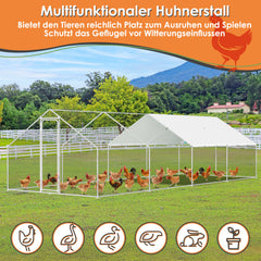 Hühnerstall, 3x8x2m, Freilaufgehege