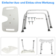 Duschhocker Duschstuhl Höhenverstellbar 41-56 cm