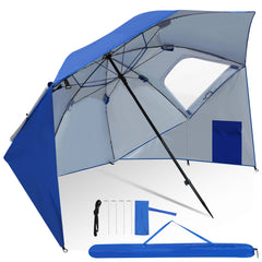 2 in 1 Sonnenschirm Alu Strandschirm 