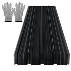SWANEW Profilblech Trapezblech Dachplatten Wellblechplatten für Dach 129x46cm = 7m² Metall Dachblech Blech für Carport Gerätehaus
