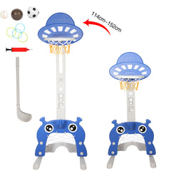 SWANEW Kinder Basketballkorb Set, 4 in1 Höhenverstellbarer Basketballständer