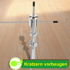 SWANEW Rankhilfe, Edelstahl Drahtseil, , Rankseilsystem Set 12M, mit Wandhaltern und 3mm Stahlseil, für Kletterpflanzen