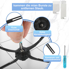 SWANEW Ersatzzubehör kompatibel für Roborock S7 S7Plus S7 MaxV S7 MaxV Ultra 2 Walzenbürsten,4 Filter,6 Seitenbürsten,4 Mop-Tücher,2 Bürste,1 Schraubenzieher