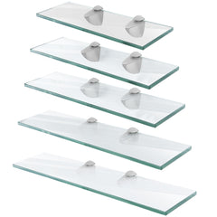 SWANEW Glasablage, Glasregal, Wandregal, 20-60cm Badregal, Mattglas/Klarglas
