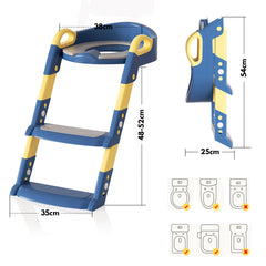 SWANEW Toilettentrainer Kinder, 3 in 1 Toilettensitz, mit Treppe Kissengriff WC Sitz