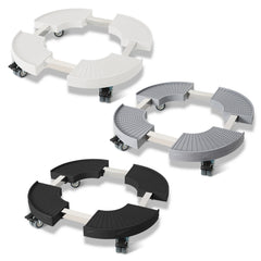 SWANEW Pflanzenroller rund, verstellbar 38–54 cm, bis 200 kg, mit 360° Rollen & Feststellbremse
