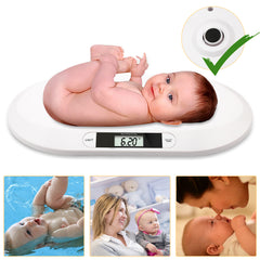 SWANEW Babywaage Flach Digitalwaage Stillwaage Tierwaage, fuer Neugeborene bis 20kg mit LCD-Display, Weiss (56cm x 35cm x 4.5cm)¡­