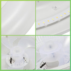 SWANEW 80W Deckenventilator mit Beleuchtung und Fernbedienung WLAN Ø55 cm, 6 Geschwindigkeiten, Dimmbar, Timer, Sommer-Winterbetrieb für Schlafzimmer Wohnzimmer [Energieklasse E]