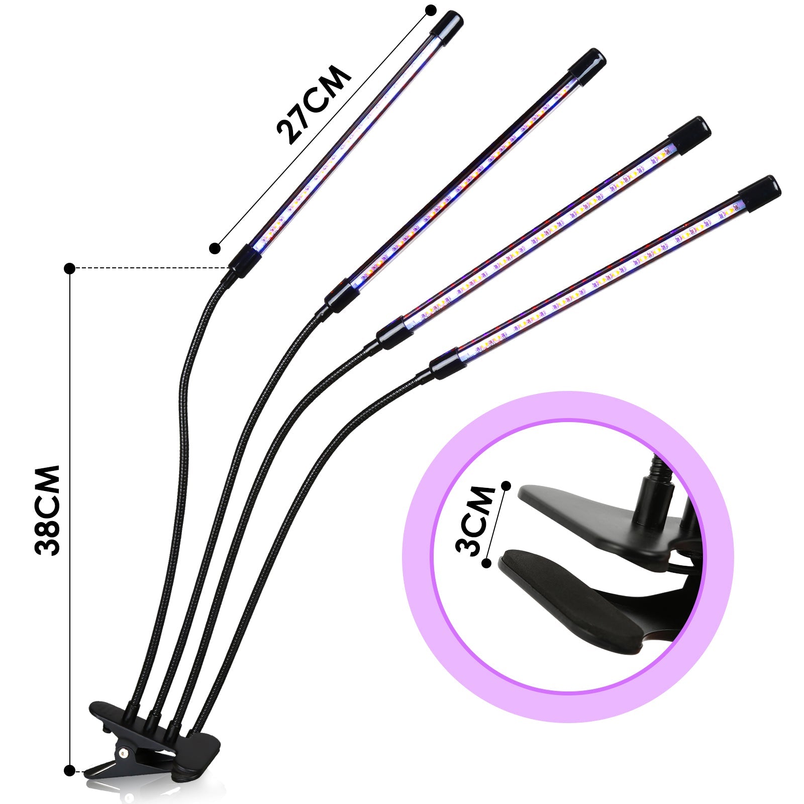 40W/30W 4/3 Köpfe LED Pflanzenlampe