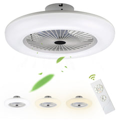 SWANEW Deckenventilator Dimmbar Leiser Kühler Weiß Beleuchtung Ventilator Lampe 80W
