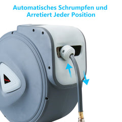 SWANEW Schlauchaufroller Automatik Trommel Wasserschlauch Druckluftschlauch 10/20/30m Druckluftschlauch Aufroller Schlauchtrommel Wasser